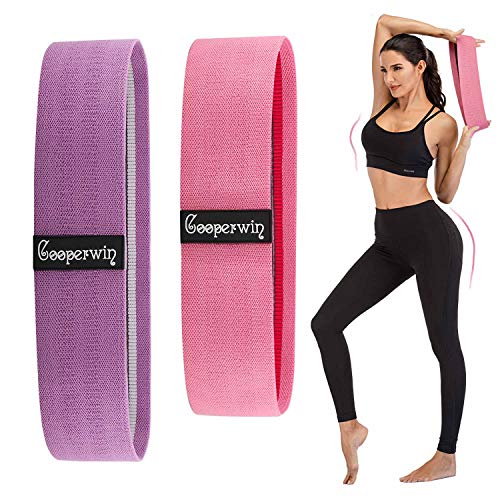 Exercise Resistance Workout Booty Band - Elastic Bands for Legs and Butt, Fabric Workout Bands, Fitness Sports Bands, Stretch Hip Bands for Women/Men for Therapy Pilates Muscle Training Yoga Set