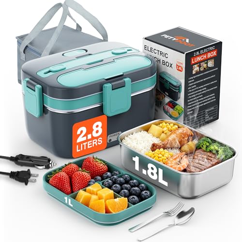 2.8L Electric Heated Lunch Box - 100W Portable Food Warmer for Adults - image 1