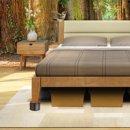 image for iPrimio Bed Risers 3 Inch Lift, Round, Heavy Duty, 4 Pack, Up to 10000