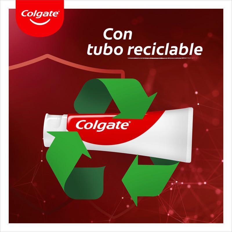 Colgate Całkowita oryginalna aktywna profilaktyka Pasta do zębów 2x75ml | Zwalcza główne przyczyny* problemów zdrowotnych jamy ustnej | 24h Antybakteryjna ochrona¹ | Udowodnione klinicznie