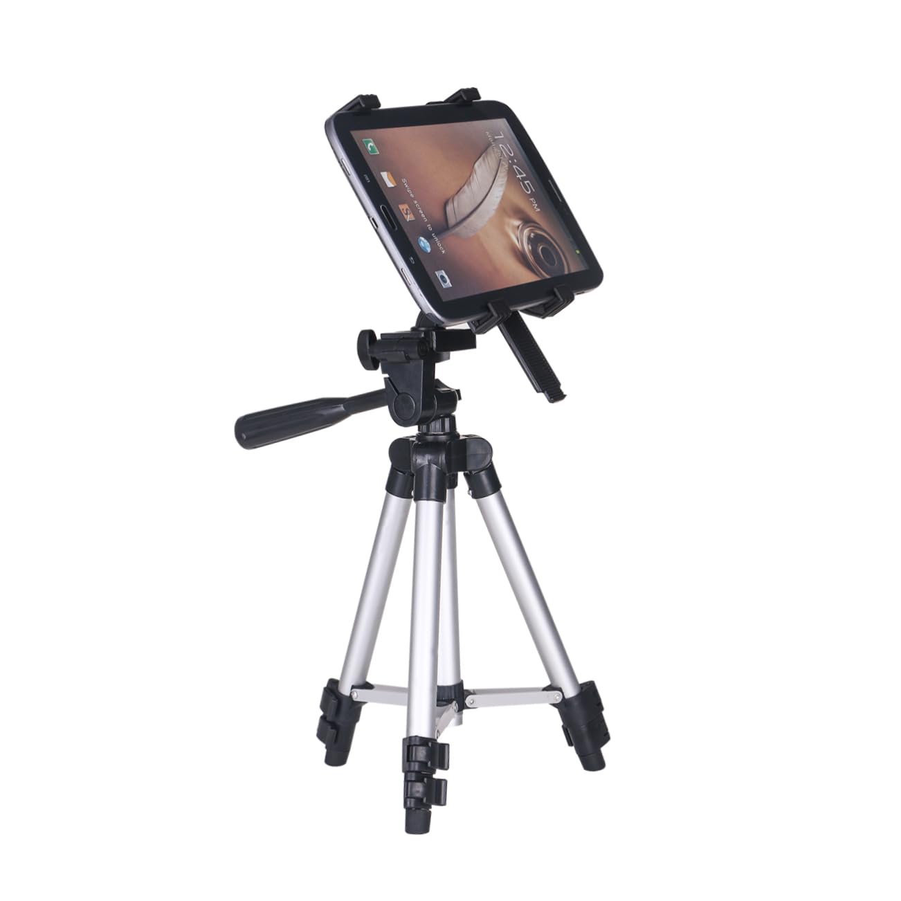 180grado Soporte Tripode Ajustable para Tablet De Soporte Compatible con iPad y Color Plateado