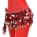 BellyLady Belly Dance Hip Scarf Skirt Wrap With Paillettes Christmas Gift Idea-Pink