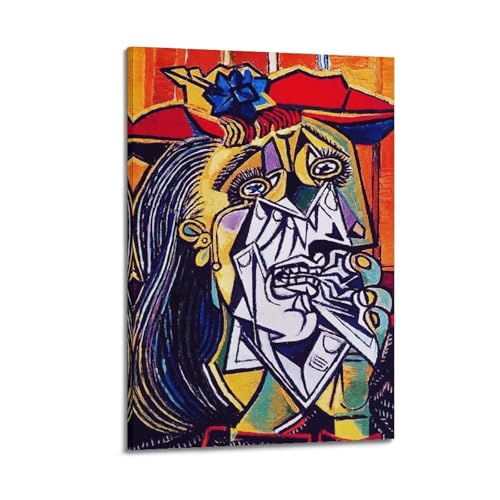 Affiche Picasso Femme qui pleure deco murale noir et blanc