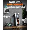WOLFBOX 4000A Jump Starter,12V Car Battery Jump Starter with 65W Quick Charger & WOLFBOX MF50 Electric Air Duster-110000RPM Super Power Cordless Air Duster
