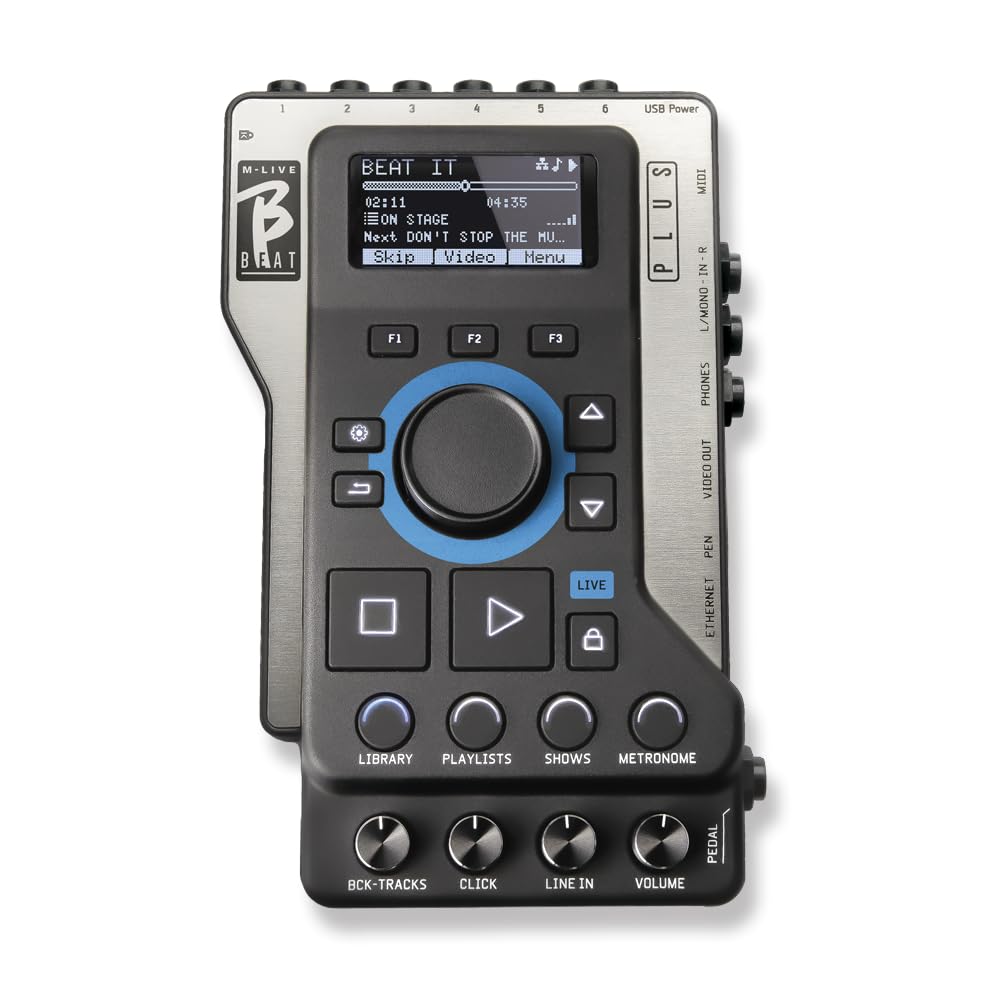 M-LIVE B.BEAT PLUS 256 Gb: All-in-One Backing Track Lösung mit Live Loops, Amp Sim MIDI-Steuerung & synchronisiertem Video