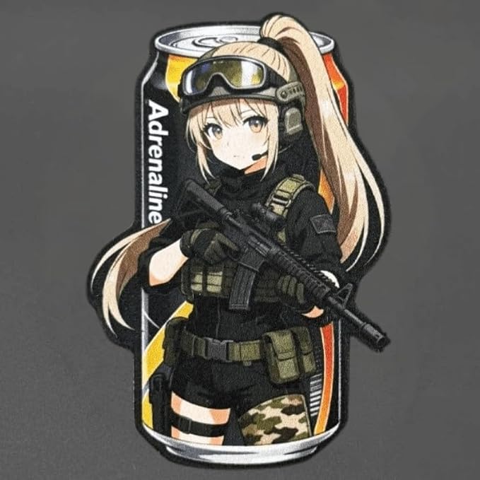 Anime Girl Printing Patch Vest Hook&Loop Backpack Decoration Appliques Stickers Armband Accessories Patches for Clothing