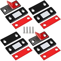 Magnetschnäpper Magnete für Schranktüren Jiayi 4 Stück Ultra Dünn Türmagnete Selbstklebend für Möbel Schrankmagnete Stark Schrank Magnete Magnetverschluss Schubladen Magnet Türschließer Möbelmagnete