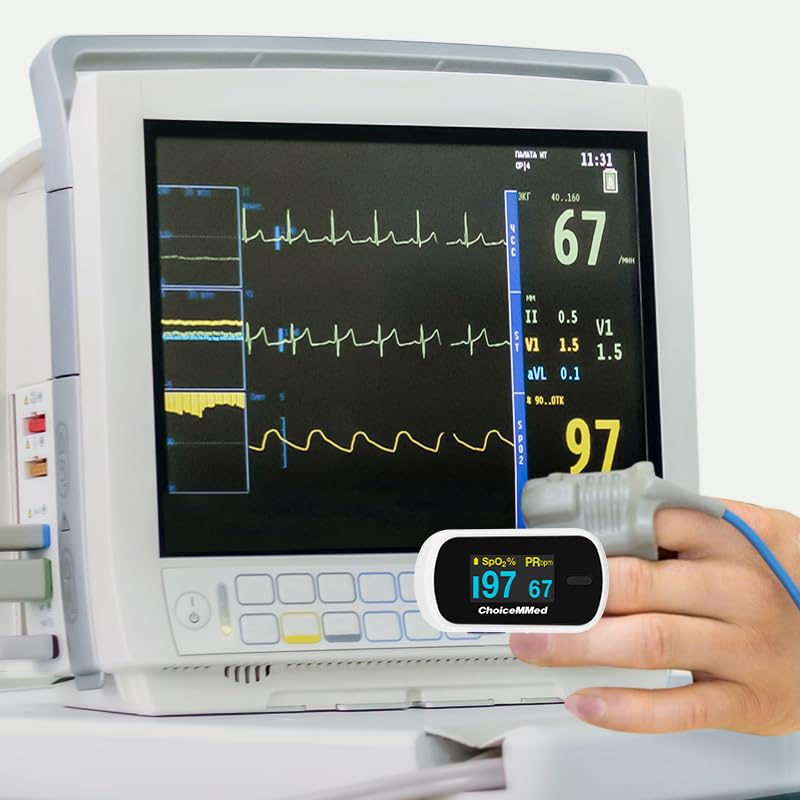 Choicemmed MD300cn310 Fingertip Pulse Oximeter | Pulse rate | Oxygen saturation | High accuracy | Easy operated and Carrie - Pack of 1 Choicemmed MD300cn310 Fingertip Pulse Oximeter | Pulse rate | Oxygen saturation | High accuracy | Easy operated and Carrie - Pack of 1