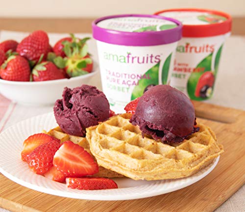 Amafruits Acai with Strawberry Frozen Sorbet Pints - UDSA Organic - 8 Pack - Thumbnail 5