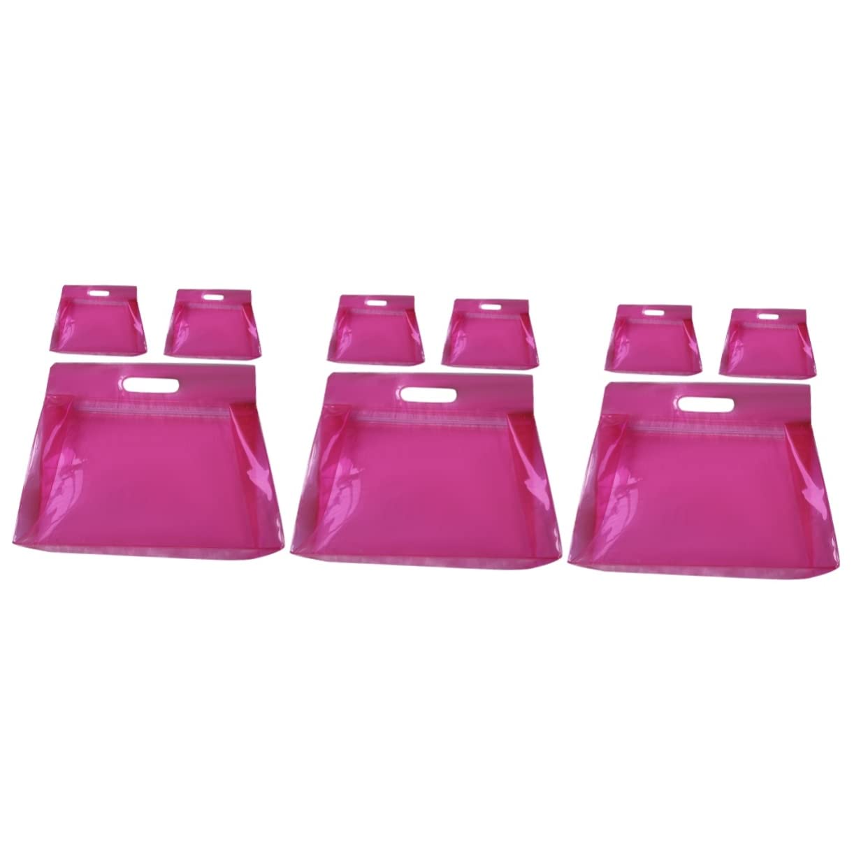 9 Piezas Bolsa de Almacenamiento Bolsas de Cosméticos de Viaje Bolsa de Cosméticos con Cremallera Estuche para Brochas de Maquillaje Bolsa de Cosméticos Transparente Bolsa de Almacenamiento