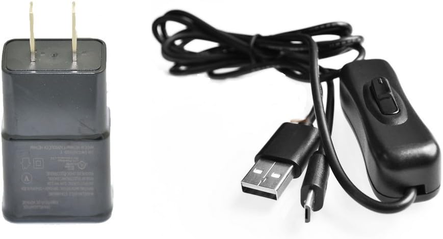 Single Board Computer 2.0 Amp Power Supply and 5 Foot USB Cable with a Switch