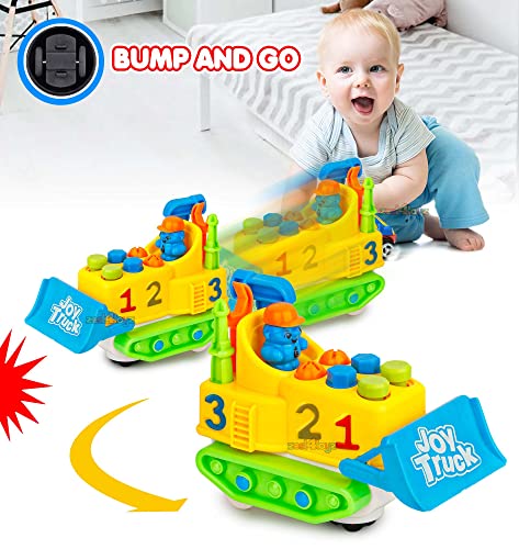 Image of Zest 4 Toyz DIY Bump and Go Bulldozer Truck with Music for Kids
