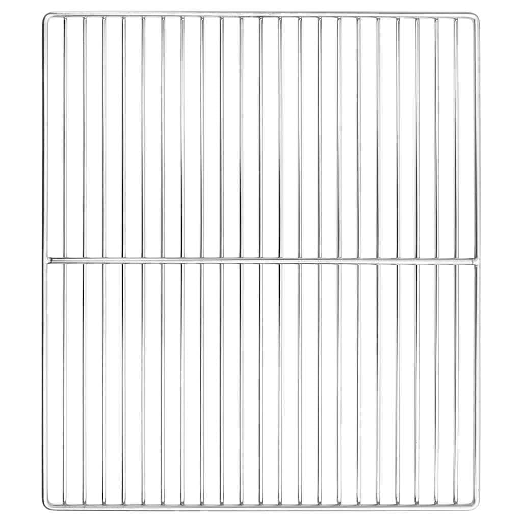 Parrilla de acero inoxidable, 45 x 40 cm, rectangular, accesorio para barbacoa de jardín, parrilla de carbón vegetal, parrilla de gas, parrilla de repuesto, inoxidable, resistente al calor