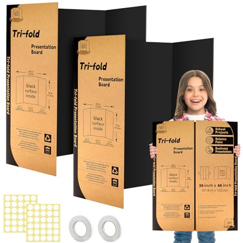 2 Pack Trifold Poster Board 48