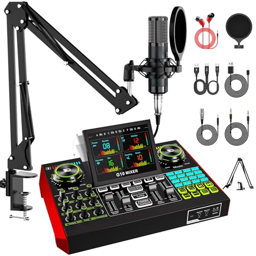 Podcast Equipment Bundle with Microphone and Mixer