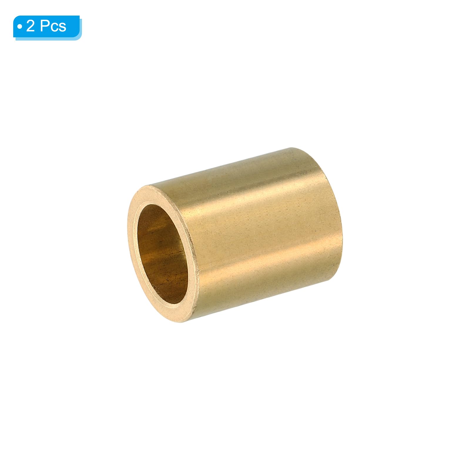 PATIKIL M18 Brass Spacers, 2 Pcs Metal Spacer Brass 18mm ID x 25mm OD x 32mm L Brass Spacers Screw Standoff for 5/7 Inch or M18 Screw - Image 3