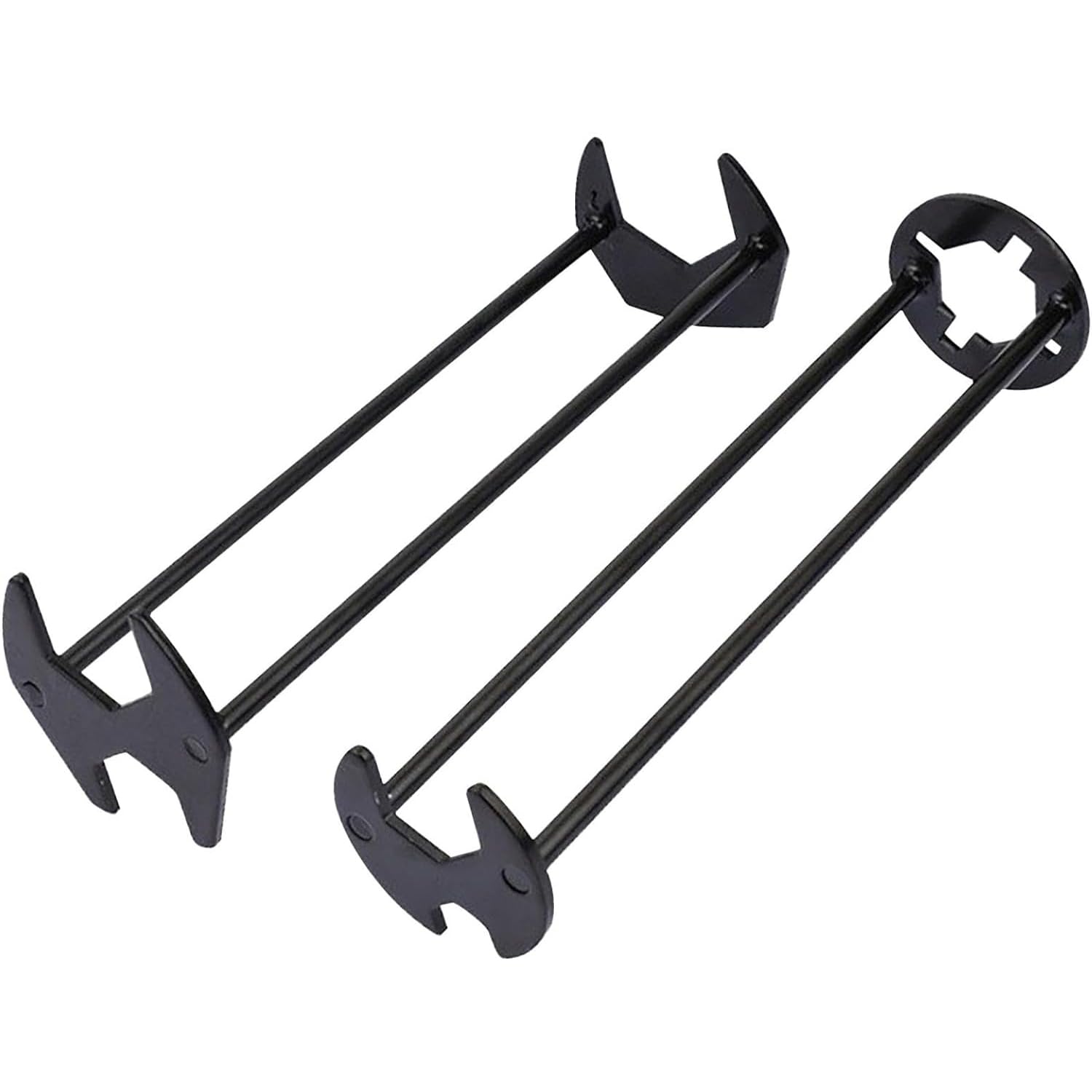 Basin Wrench - Multifunctional Iron Basin/Sink Wrench Tool Set - Robust Faucet Wrench with 7 Universal Sizes for Kitchen and Bathroom Plumbing Projects (A+B)