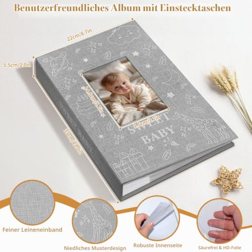EARLY MINDS Baby-Fotoalbum 10x15 300 Taschen Einsteck-Erinnerungsbuch – Ansicht 4