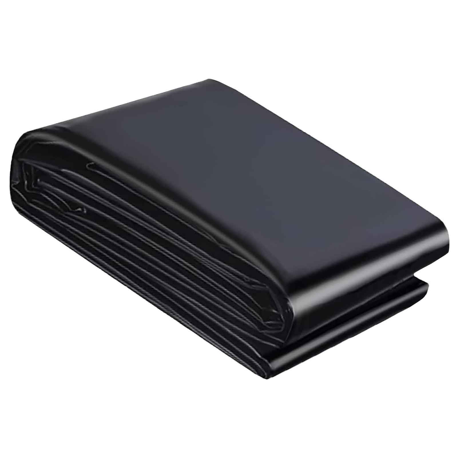 DMCHENGMA Large Pond Liner 5 Mil Black 5mx5m/6mx6m Preformed Flexible HDPE Damp Easy Cutting Proof Membrane(5x5m(16.4x16.4ft))