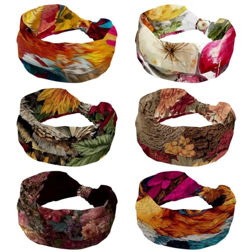 Bandeaux larges et extensibles lot de 6 turbans torsadés anti-glisse