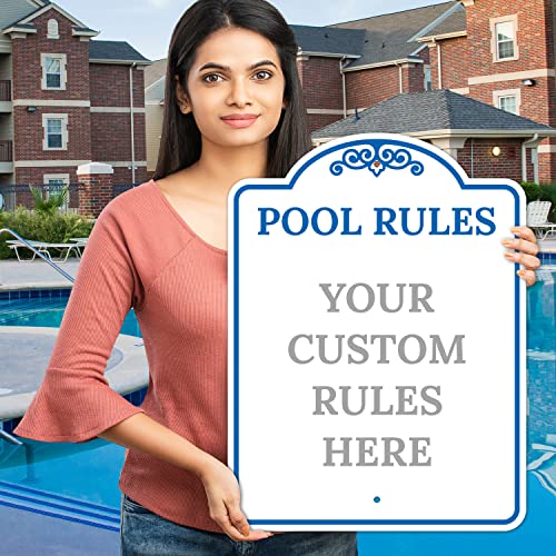 Señal Personalizada de Reglas para Piscina 18x24 miniatura 2