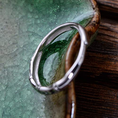 Bague de mariage et anniversaire : offrez un mantra de forêt S925 - 6