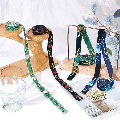GOMAKERER 1 Yard Floral Embroidered Ribbons - Image 4