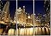 Produktbild Picture Sensations Framed Huge 3-Panel City Skyline Downtown Chicago River Giclee Canvas Art