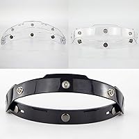 Vista 2 de MOTUZP Visera retro de burbujas para motocicleta para medio casco abierto, transparente, resistente al viento, antirreflejo, protección UV, fácil