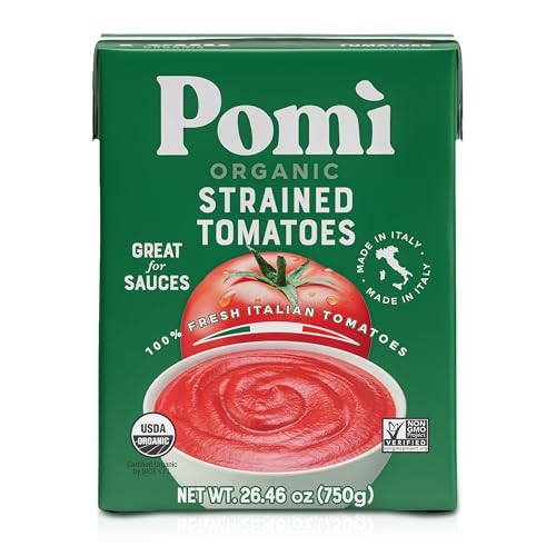 Pomì Finely Chopped Italian Tomatoes 26.46oz (Pack of 12) - 100% Fresh Flavor in BPA-Free Carton - Perfect for Sauces, Pasta, Pizza & More, Non-GMO, Gluten-Free, Clean Eating Canned Alternative