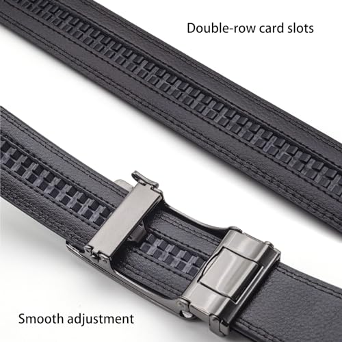 Men's Ratchet Reversible Leather Belt Adjustable Men's Dress, Casual Pants, Jeans Waistband, Comfort3