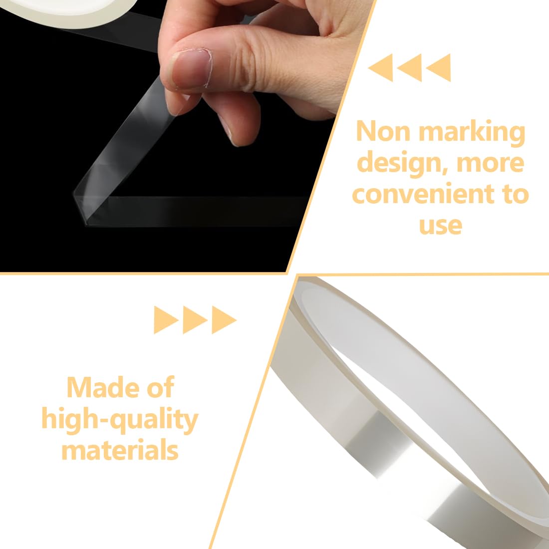 4 rollos de cinta térmica de sublimación transparente de 10 mm x 33 m, cinta resistente a altas temperaturas que no deja residuos, ideal para la transferencia de calor en tazas