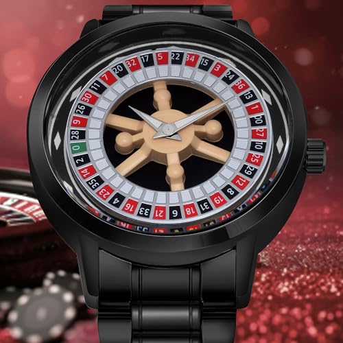Image of Branded Men's Sport Quartz Watch Arrow Wheel Dial 360 Rotating Casual Fashion Stainless Steel Alloy Mens & Boy's Luxury Metal Gift Creative Watch