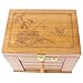 LOYALHEARTDY Wooden Jewelry Box Drawer Large 5 Layers+2 Swing-Out Cabinets, Jewelry Case Cabinet Built-in Mirror and Lock Ring Necklacel Earrling Bracelet Organizer Storage Display Box (Light Brown)