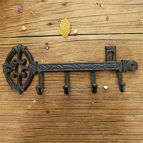 QZH Style européen rétro en Fonte Artisanat Crochet en Fer forgé patère Ancienne clé décorative Crochet