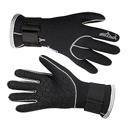 Milaloko Guantes de Buceo de Neopreno de 3mm Antid...: 3mm neopreno Fabricado con neopreno Prima para dar un ajuste suave y cómodo Diseñado para el buceo, esquí acuático, canoa, piragvismo y otros deportes de agua Guantes de neopreno de buceo protege y aísle las manos para todas las condiciones del agua ...