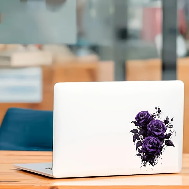 SLGIFT Purple Flowers Vinyl Decal, Contemporary Style, 15.24cm, Waterproof Car Sticker for Laptop, Bottle, Truck, Phone, Motorcycle, Window, Wall 4