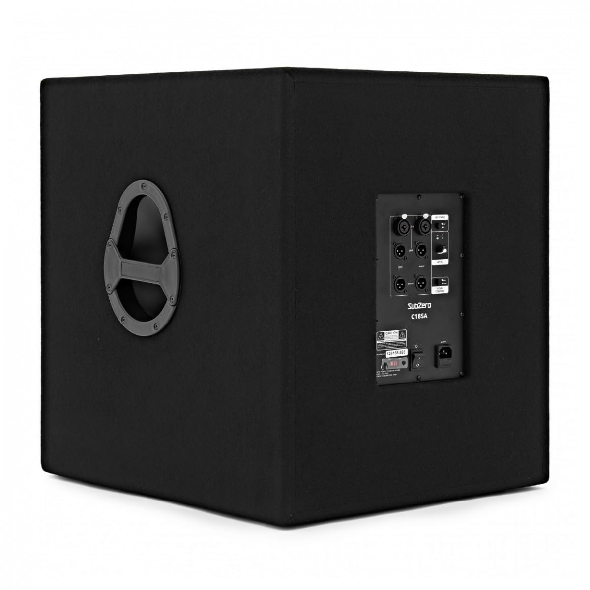 SubZero C18SA Subwoofer PA alimentato 1400WActive da 18 pollici | Amplificazione Classe D di Alta Qualità per un Volume Impressionante Senza Distorsione, Woofer 18 Pollici, 1400W
