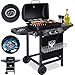 KESSER® Gasgrill mit 2 Hauptbrenner | 1 Seitenbrenner | Emaillierte Roste | Ablagekorb | Fettauffangschale | Grillwagen Gartengrill BBQ | Thermometer | Edelstahl / Stahl (pulverbeschichtet