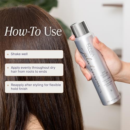 Image of Kenra Platinum Dry Texture Spray 6 | Texture Defining Styler | Increases Texture & Fullness | Absorbs Oils & Impurities | Ultra-Lightweight, Non-Drying Formulation | All Hair Types