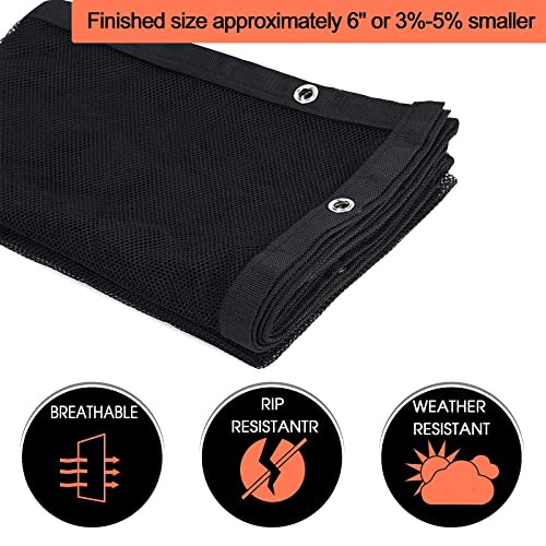 Motorbuddy 4\' x 6\' Cargo Cover Mesh Net, Super Duty Large Loads Tighter Truck Bed Organizer Net with 16pcs Hooks & Elastic Rope, Universal for Pickup Truck SUV Trailer Boat RV
