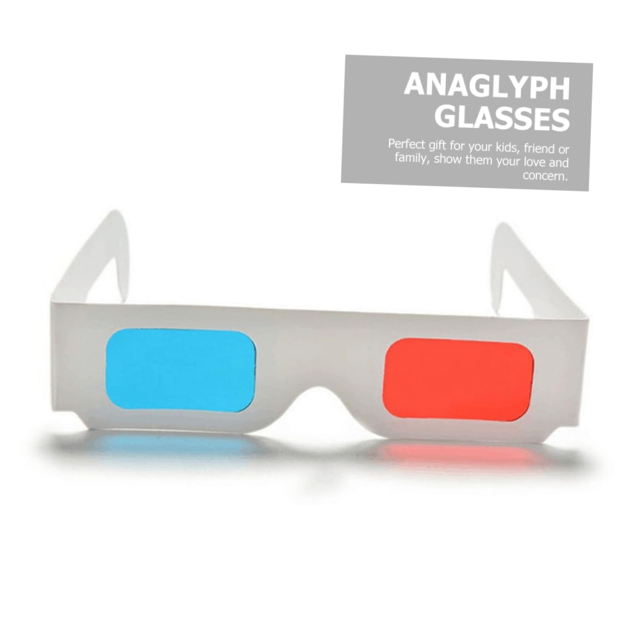 HOMSFOU 50pcs Anaglyph Glasses for Movies Games and Publications Lightweight Design Compatibility for Viewing
