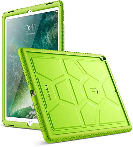 Poetic TurtleSkin iPad Pro 12.9 Rugged Case Heavy Duty Protection Silicone Sound-Amplification for iPad Pro 12.9 (1st Gen 2015) / iPad Pro 12.9 (2nd Gen 2017) Green