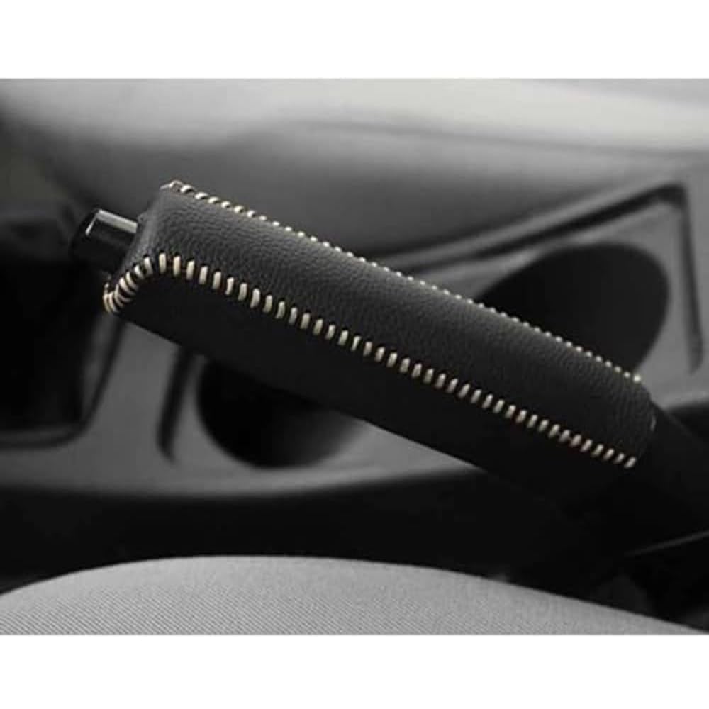 UWQXJJICP Car Handbrake Cover for MG S5 EV Trophy 2025-, Premium Leather Parking Brake Sleeve Grip, Anti-Slip Breathable Interior Protector Accessory,B