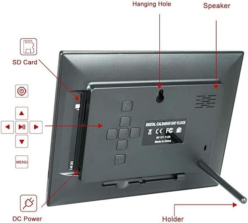 Johnziny 7 Inch Digital Day Calendar Clock- 8 Alarms,Auto-Dim, Digital Clock Large Display With Date And Day Of Week,Large Number Digital Clock For Seniors #TOP5