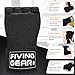 FIVING Boxing Hand Wraps Inner Gloves, Half Finger, Elasticated Bandages, Under Mitts, Fist Protection, Muay Thai, Kickboxing, MMA, Martial Arts (Black, Medium)