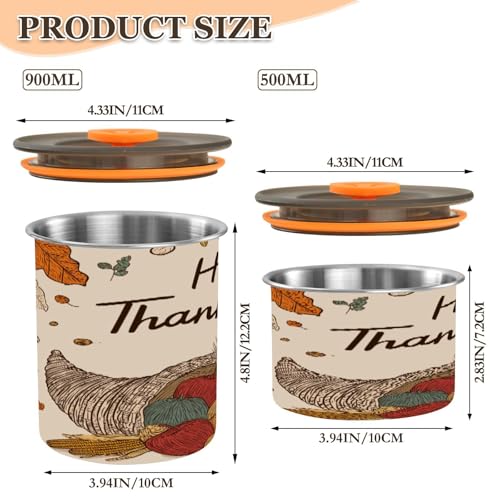 Contenedor Hermético de Acero Inoxidable para Café 500 ml miniatura 2