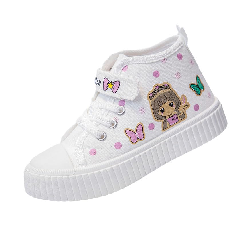 Girls Lovely Toddler Little Kid Canvas Shoes Slip On Sneakers Soft and Durable
