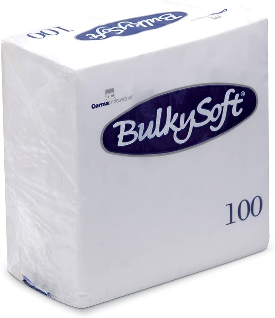 Cocktail Napkins White 24cm Pack of 1002ply Paper Napkins, Bar Caddy