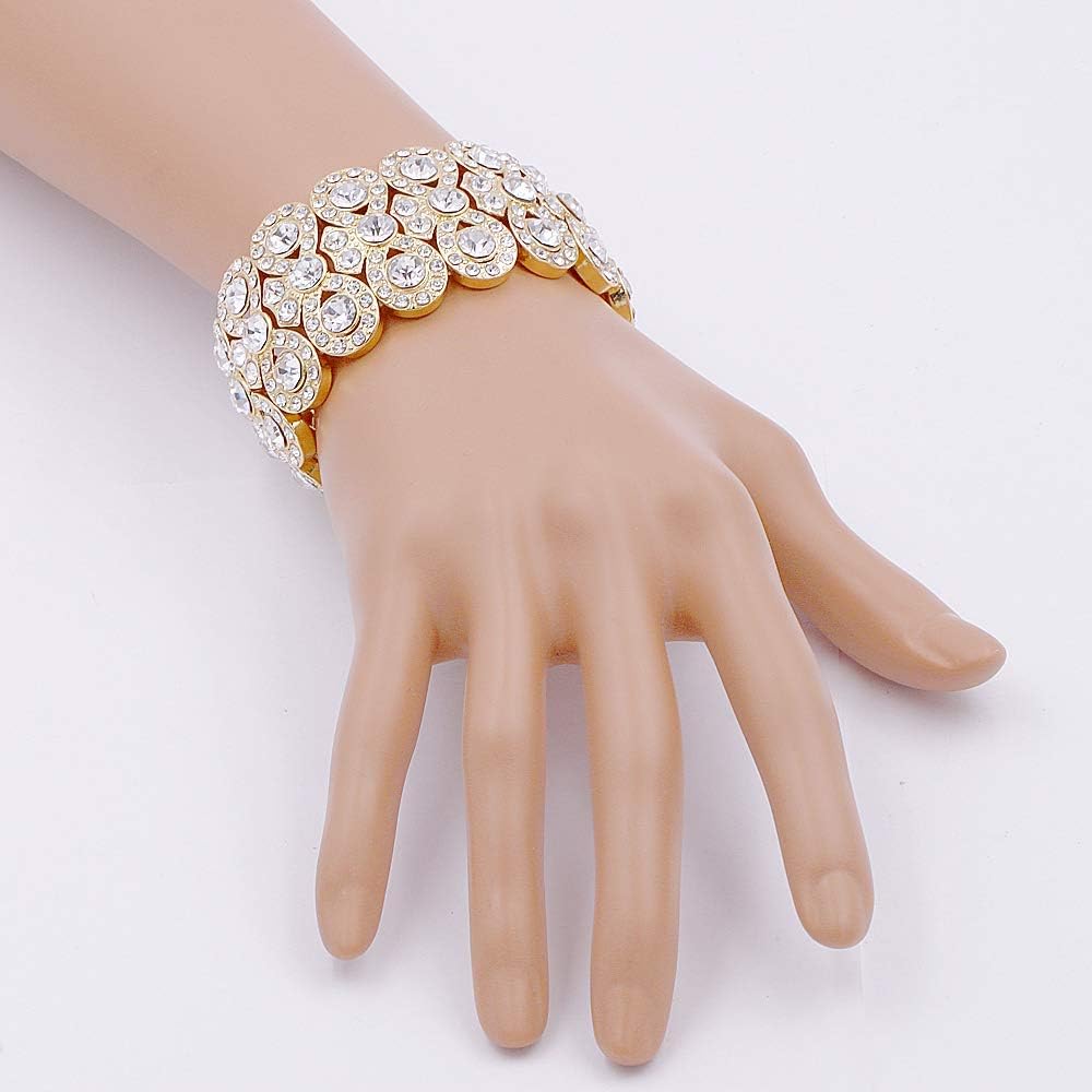 Lavencious Infinity Shape Rhinestone Stretch Bracelet Evening Party Jewelry 7” - Image 4